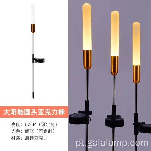 Decorações criativas de jardim criativas de luz de fibra óptica